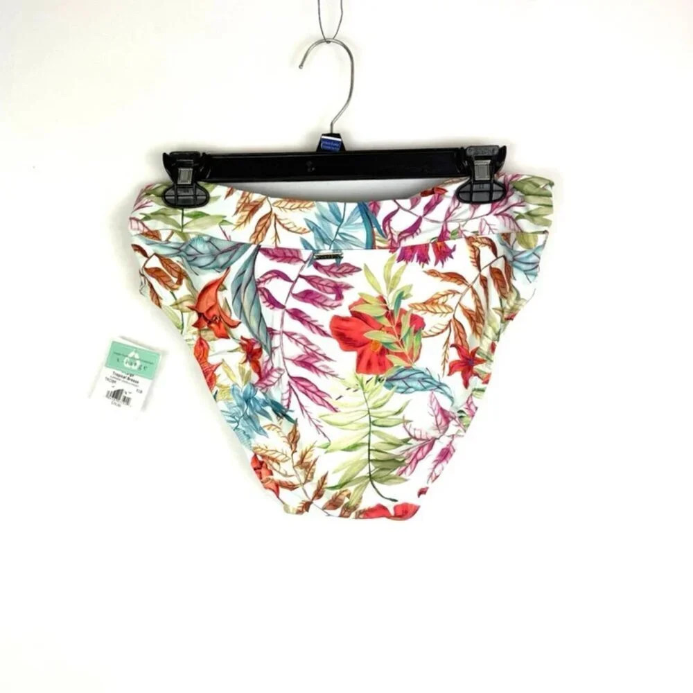 Sunsets Women’s Floral High Rise Bikini Bottom Size XL